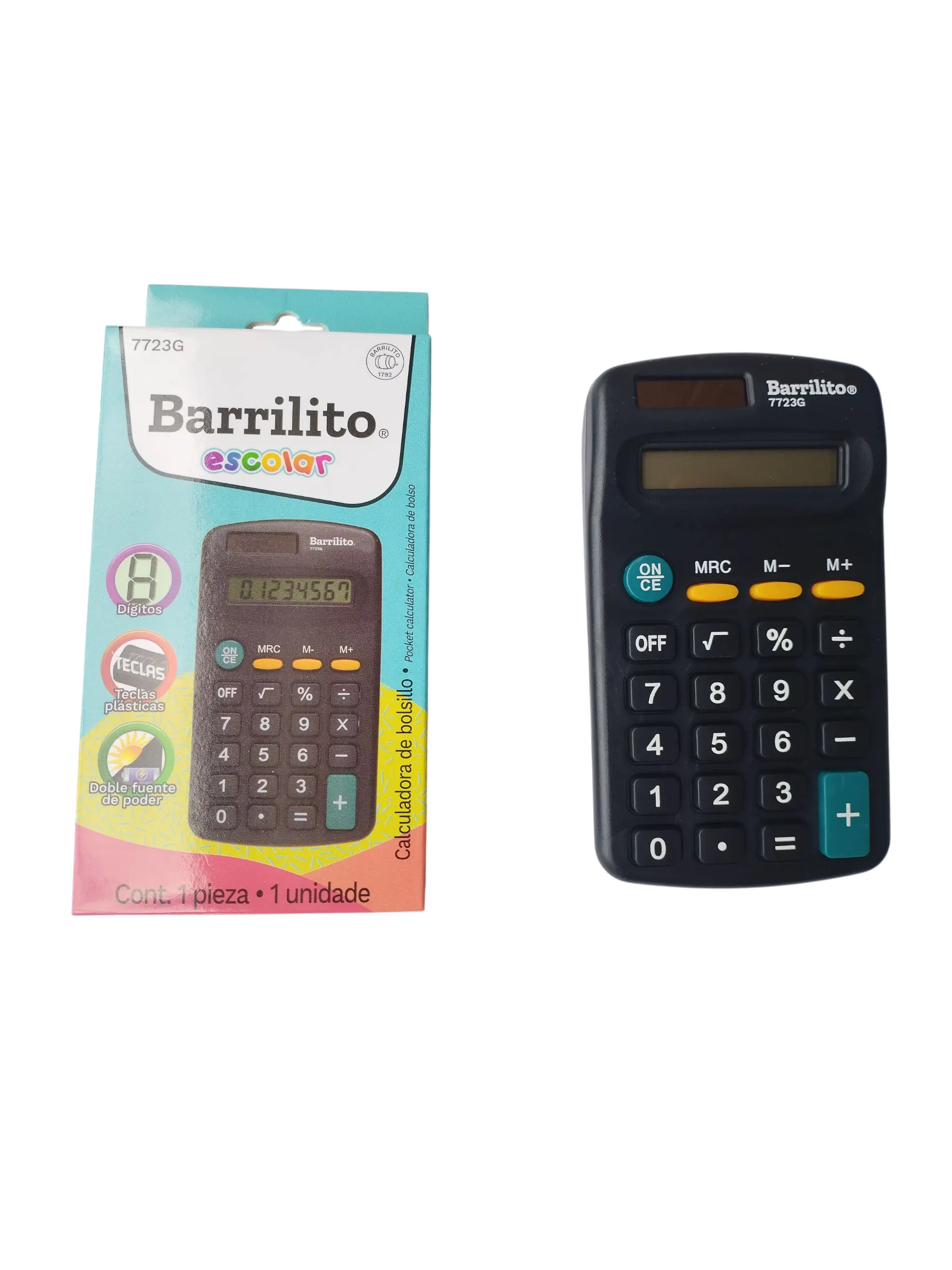 Calculadora de bolsillo 8 Dig. Barrilito