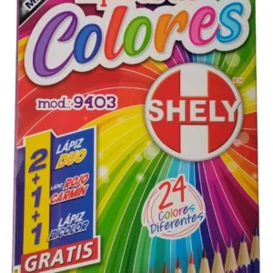 CAJA DE COLORES TRIANGULAR C/24 SHELY